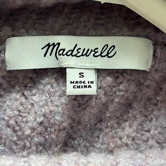 Madewell Wool Heather Wisteria Mercer Turtleneck S - Picture 4 of 4